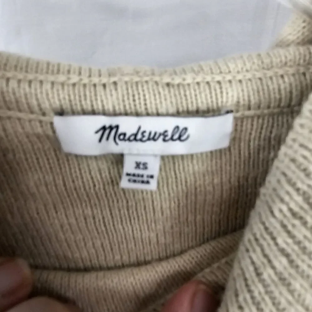 Madewell Clairview Hoodie Sweater in Heather Artichoke Colorblock Size XS Womens